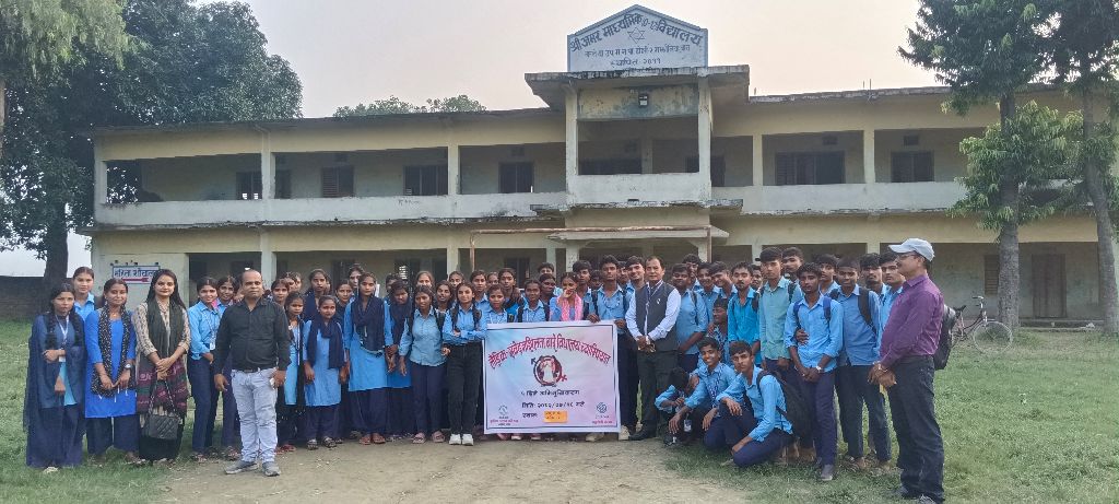School child protection campaign student group