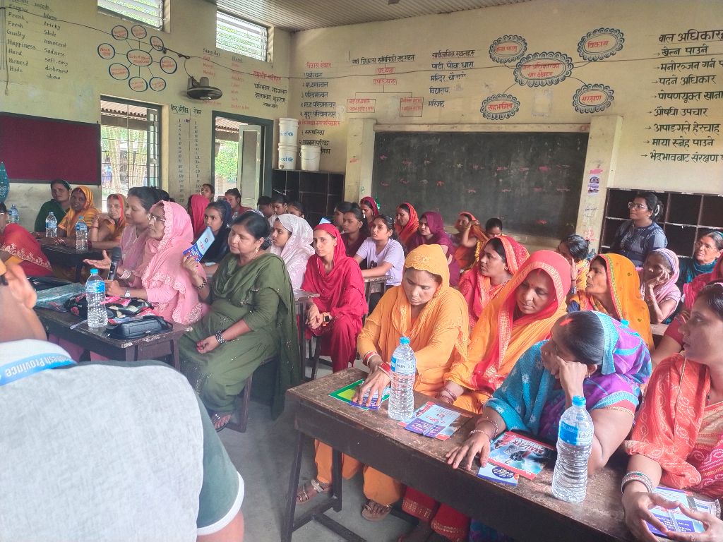 Large classroom women's awareness session